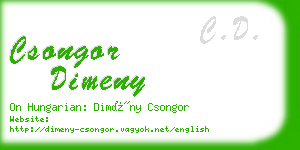 csongor dimeny business card
